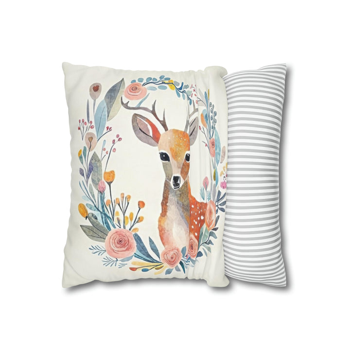 Spun Fabric Deer Pillow Case