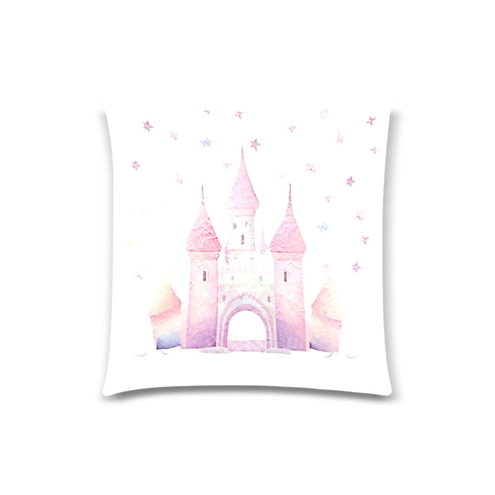 Castle Throw Pillow Cover 18"x 18" (Two Sides)