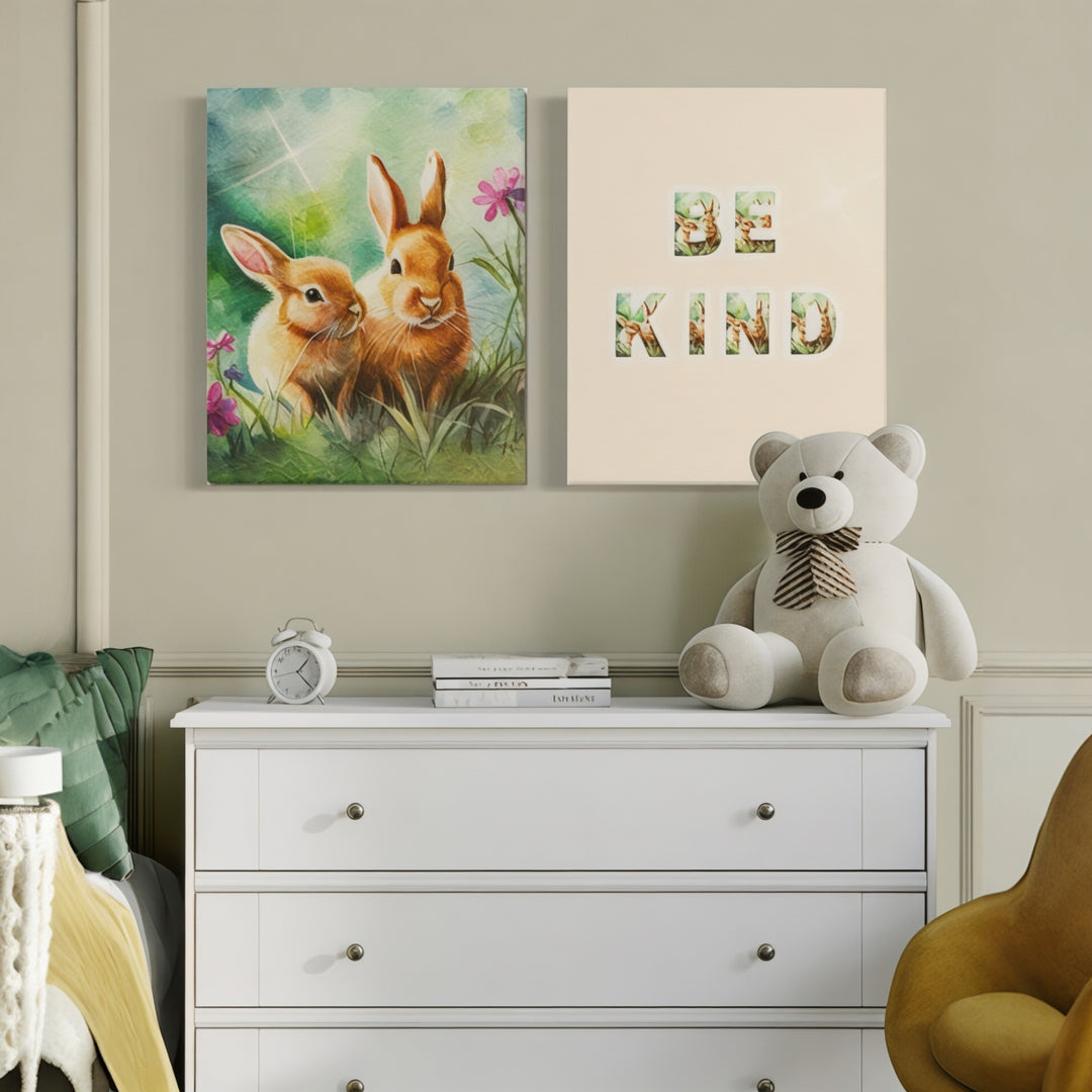 Adorable Bunnies Canvas 16"x20"(Made in USA)