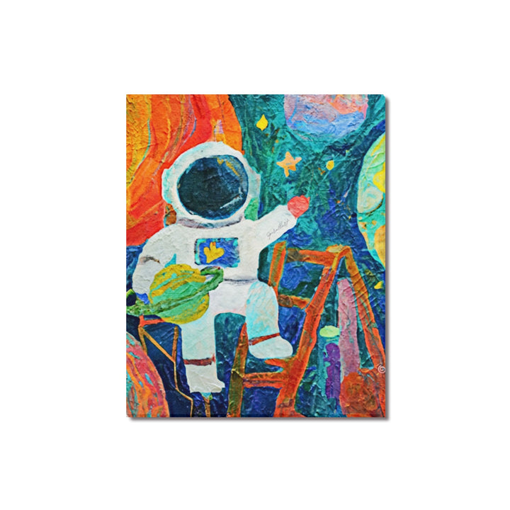 Astronaut in space Canvas Print 16"x20"(Made in USA)