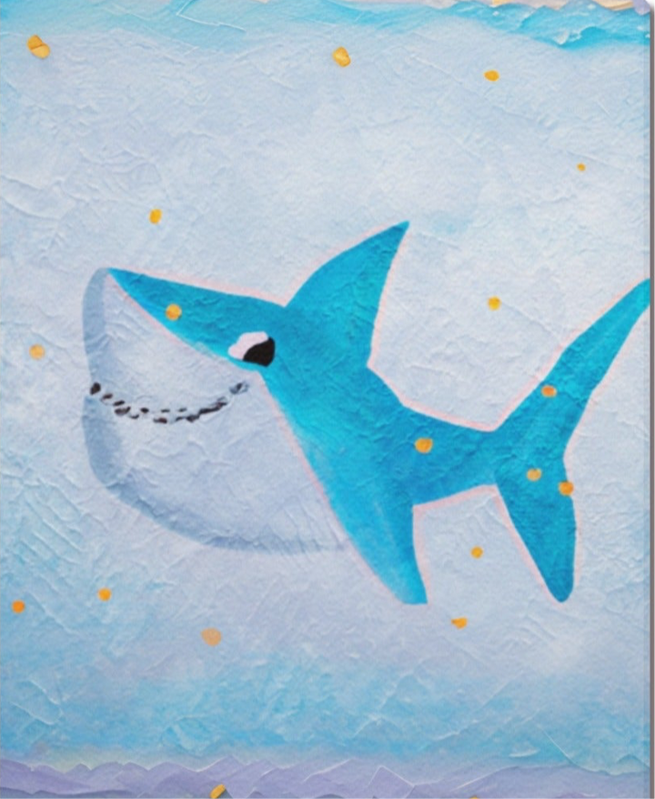 Sharky Frame Canvas Print 16"x20"(Made in USA)