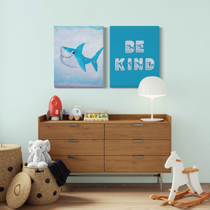 Sharky Frame Canvas Print 16"x20"(Made in USA)