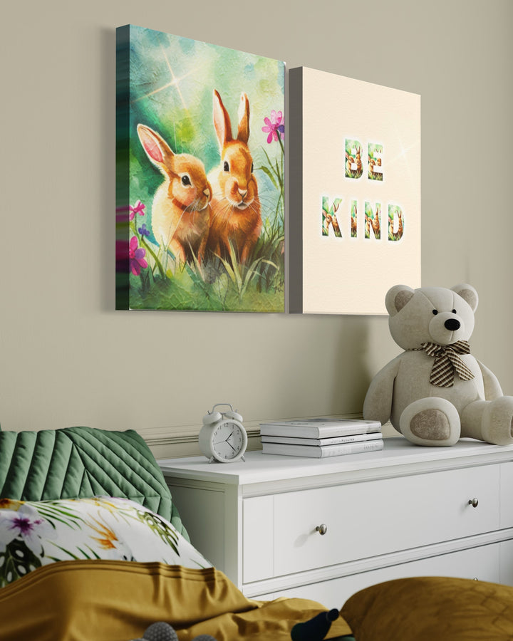 Adorable Bunnies Canvas 16"x20"(Made in USA)