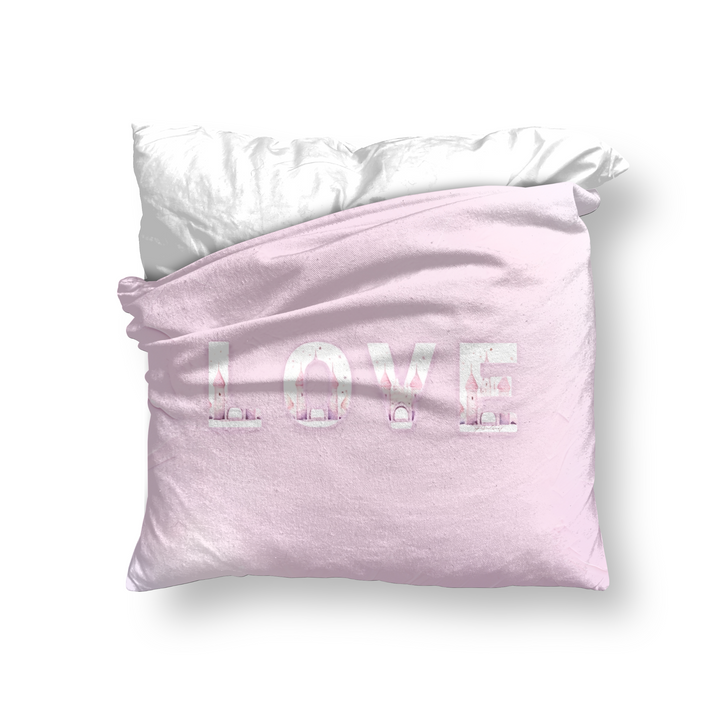 Castle Throw Pillow Cover 18"x 18" (Two Sides)