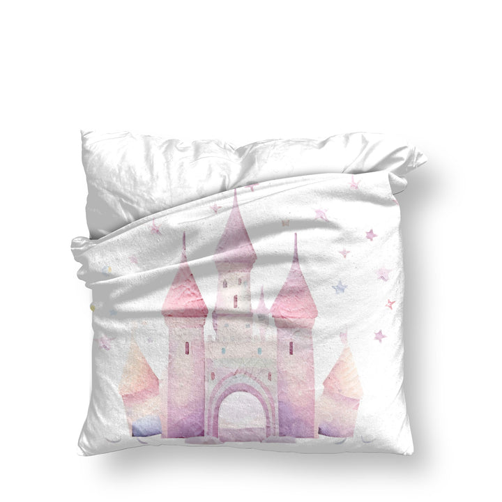 Castle Throw Pillow Cover 18"x 18" (Two Sides)