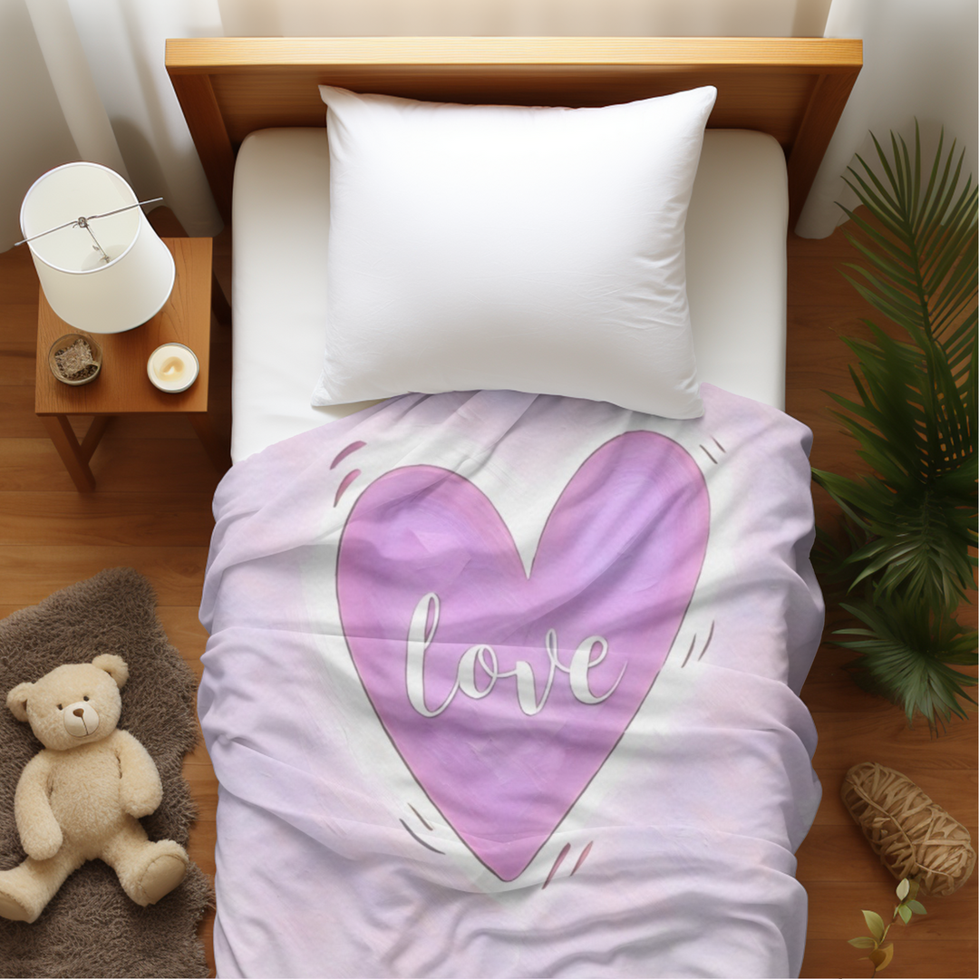 Love Heart Ultra-Soft Micro Fleece Blanket 32"x48"