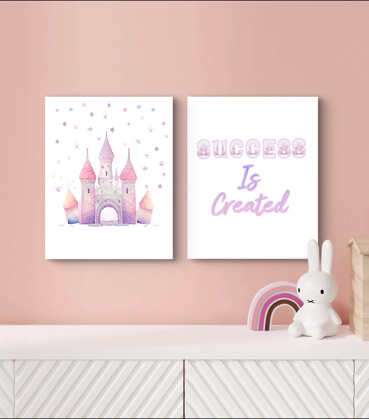 Castle Success Is created Canvas Print 16"x20"(Made in USA)