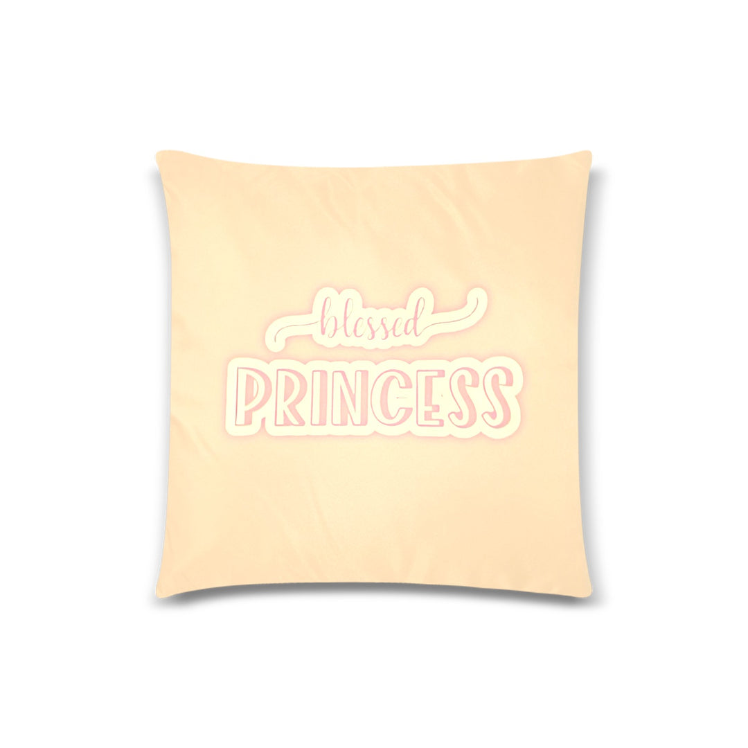 Vintage Blessed Princess Throw Pillow Cover 18"x 18" (Two Sides)