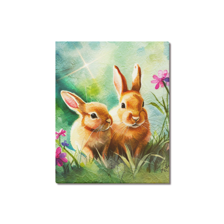 Adorable Bunnies Canvas 16"x20"(Made in USA)